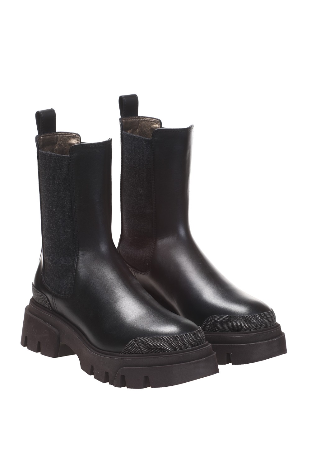 shop BRUNELLO CUCINELLI Saldi Stivale: Brunello Cucinelli Chelsea boot con dettaglio in monile.
Fodera in pelle.
Bande laterali in lana.
Battistrada in gomma.
Composizione: 100% vera pelle.
Made in Italy.. MZBSG2301-C101 number 1703722